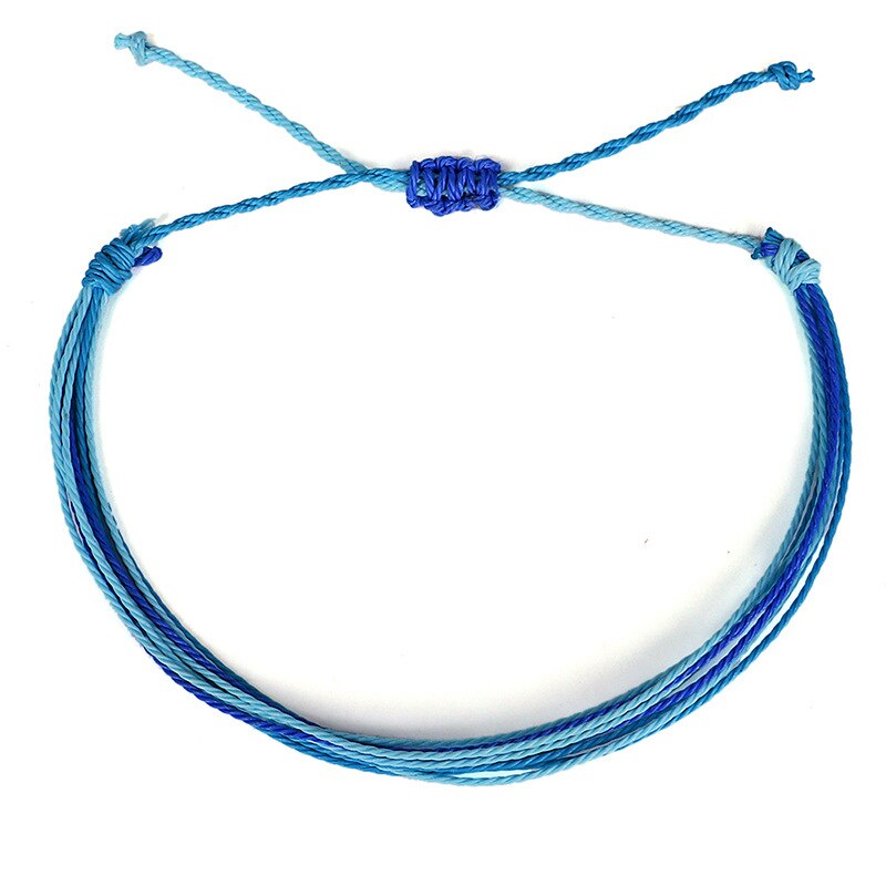 Style Bohemian Style Summer Style Color Waterproof Wax Line Weaving Anklet Hand-woven Weaving Anklet: 2