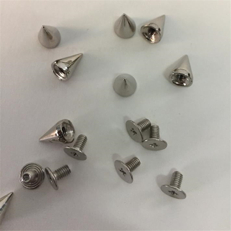 100 st/set silverkon dubbar och spikar pyssel pyssel coola punk plagg nitar för klädväska skor läder pyssel hantverk
