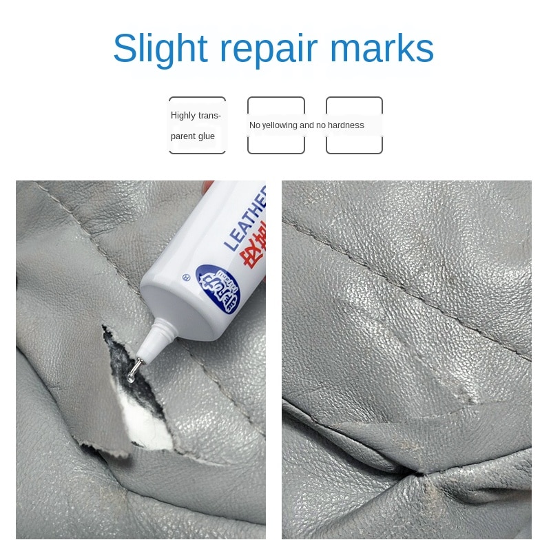 Leer Lijm 30/60Ml Lederen Kras Reparatie Zachte Lijm Incognito Transparante Wasbare Vloeibare Lijm Leer Lijm Lijm