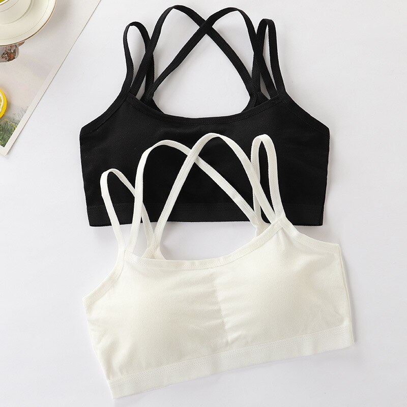 Sutiã para meninas 12 anos de algodão sutiã de treinamento adolescentes lingerie ginásio respirável topos roupa interior 8-16t