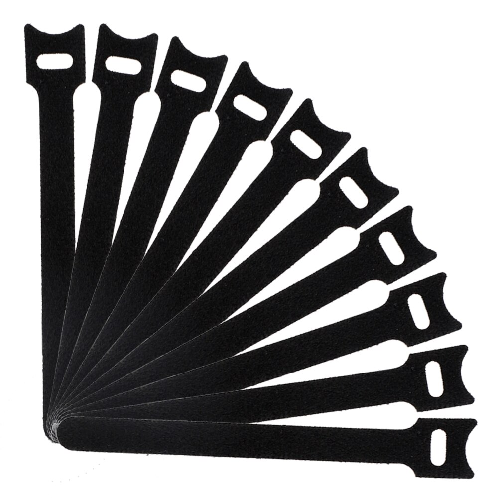 Fastening Cable Ties Durable Material Multi-purpose Black Multifunctional Reusable For Garden Nylon And Polyester 10pcs Strap