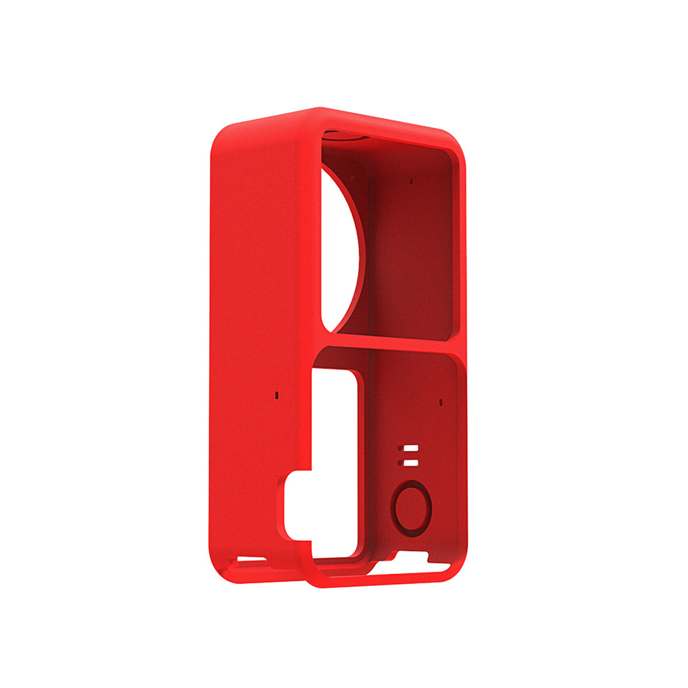 DJI Action 2 Soft Silicone Case Dustproof Protective Case Anti Frame Shell for DJI Osmo Action 2 Sports Camera Accessories: Type 1 Red