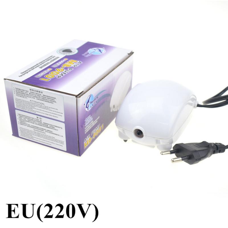 Ultra Low Noise Aquarium Luchtpomp Fish Tank Mini Air Compressor Zuurstof Pomp Aquarium Aquarium Zuurstof Pomp: EU Plug 220V