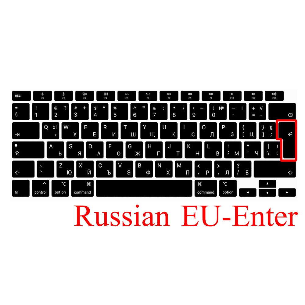 UNS/EU Geben Typ Spanisch/Russisch/Französisch Englisch Tastatur Abdeckung Für MacBook Air 13 A2179 A2337 touch ID Transparent Haut: EU Russian
