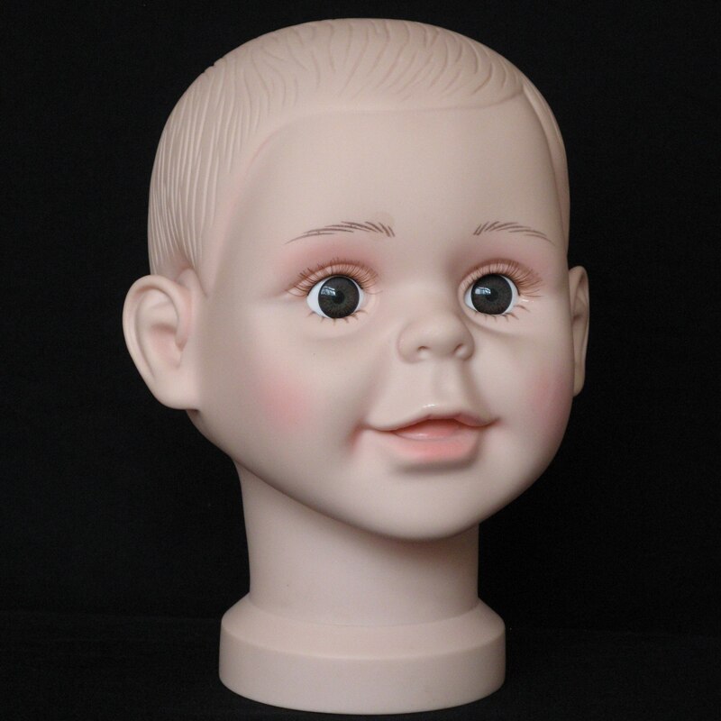 Realistic Child Plastic Head Mannequin Head Model On Display Manikin Doll Child Head
