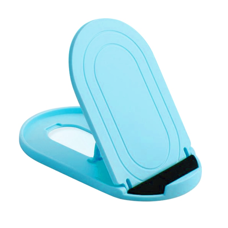 Estante organizador para el hogar, Mini soporte de escritorio para teléfono móvil y tableta, ajustable, plegable, soporte para teléfono inteligente, soporte para teléfono móvil: Azul