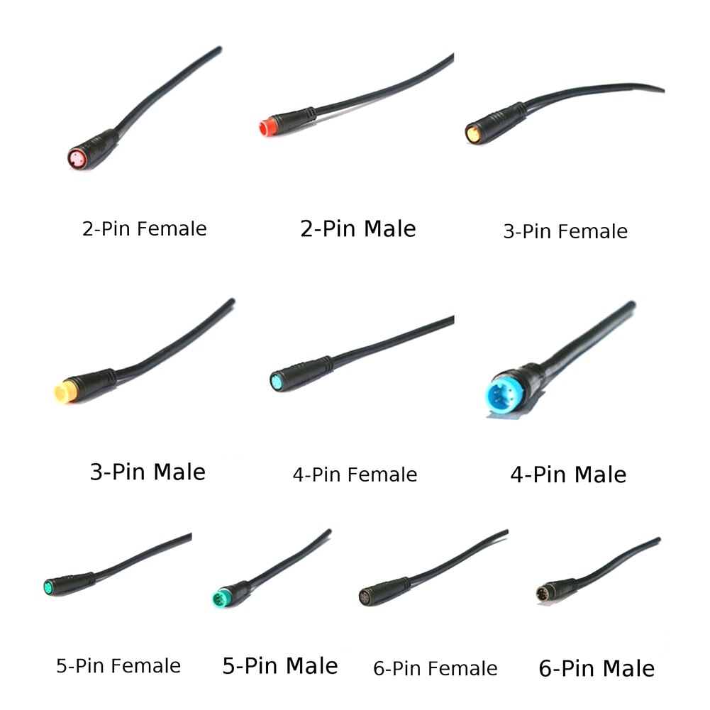 2 3 4 5 6 pin kabel julet stik vandtæt stik til ebike display kabel hun han kabler modificeret tilbehør