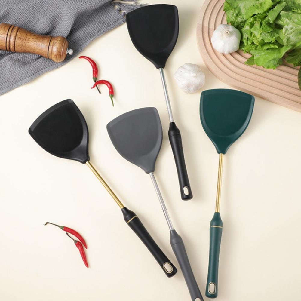 Food Grade Useful Ergonomically Cooking Spatula 4 Colors Spatula with Handle for Restaurant
