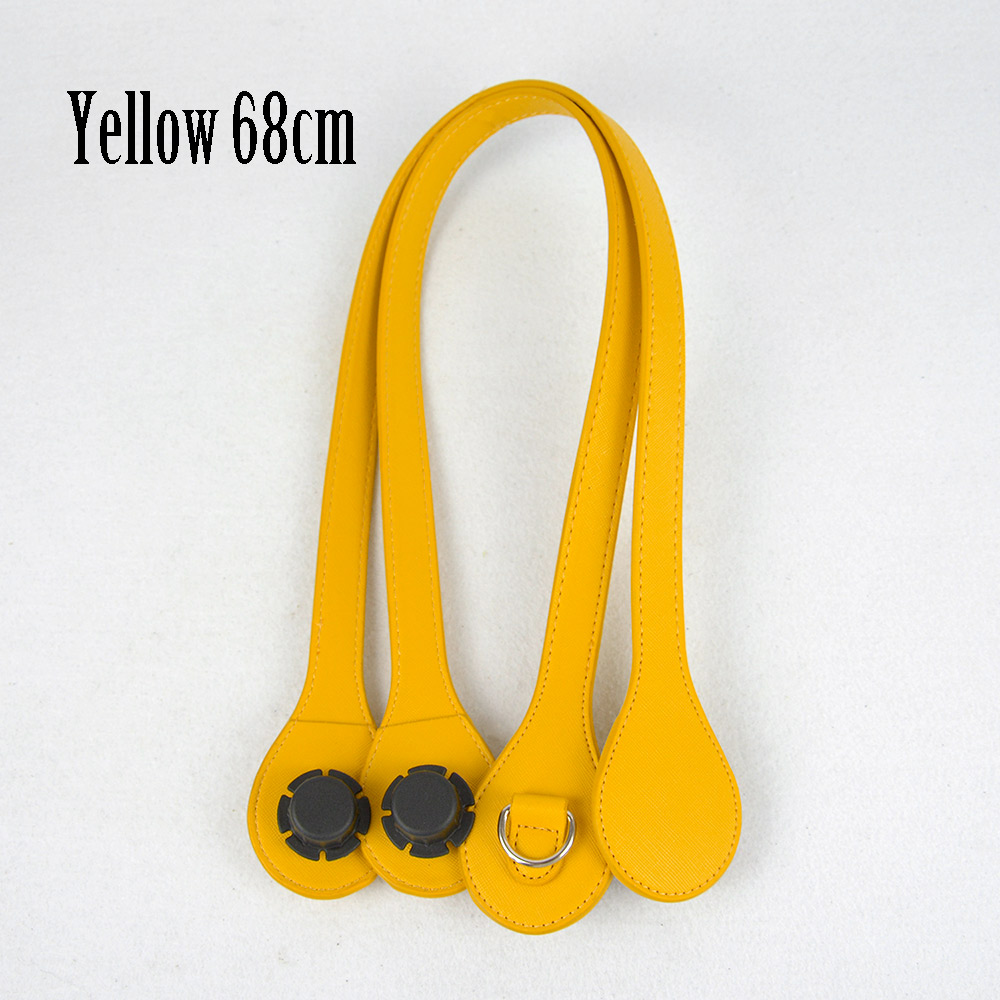 Tanqu Long 68cm Edge Painting D Buckle Round Teardrop End Handles Faux Leather Handles for OBag Chain Pendant for EVA O Bag: yellow 68