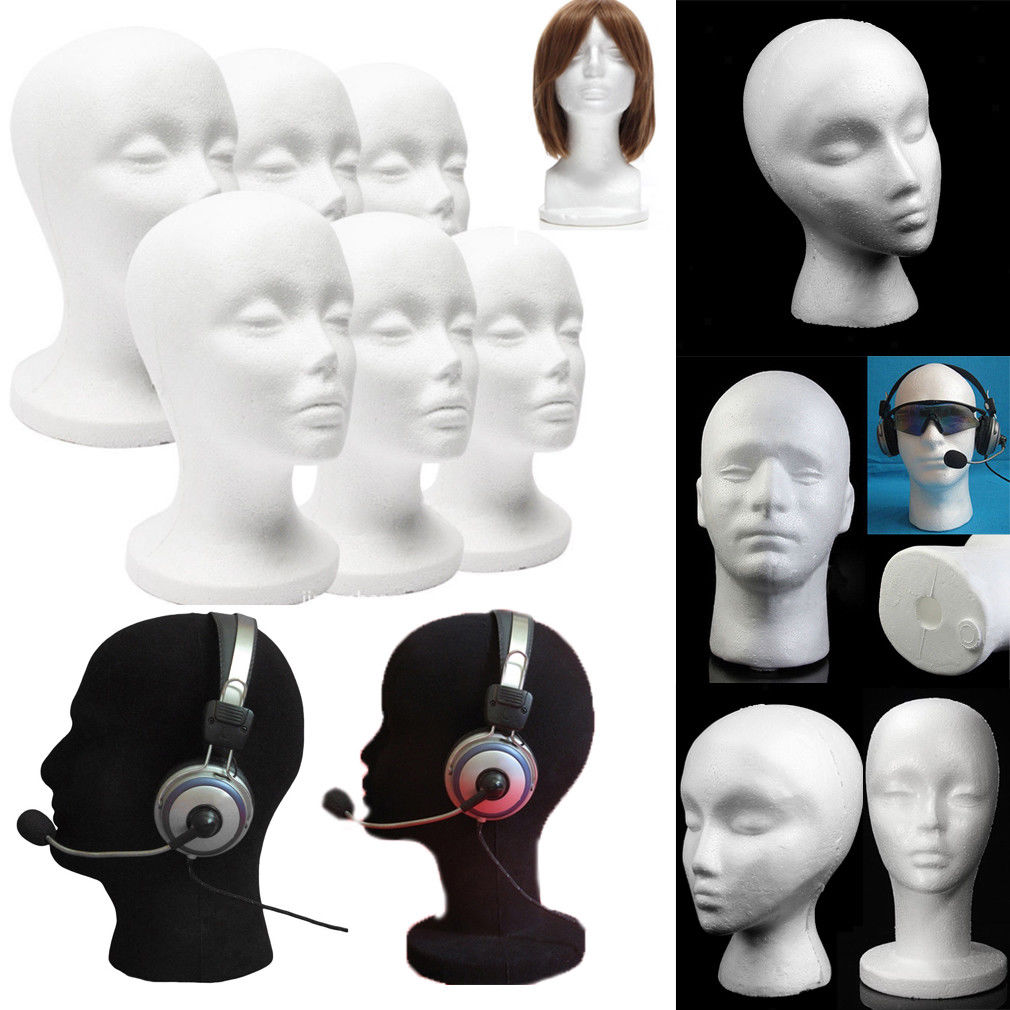 1pc schuimhoofden praktische mannequin hoofd dummy hoofd vrouwenhoofd model hoed pruik bril handige rekwisiet display