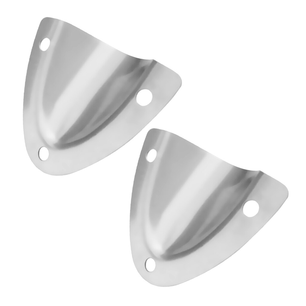 2pcs High Polished 316 Stainless Steel Clamshell Vent / Wire Cover Clam Shell Vent for Boat