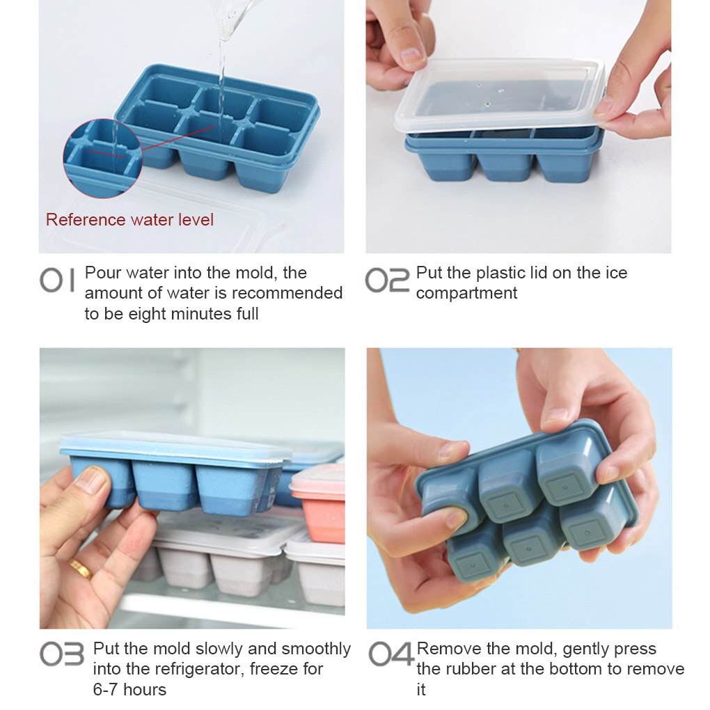 3pcs/set Ice Cube Molds Non-stick DIY Ice Ball Trays Plastic Chocolate Making Moulds Color Random Soft Base