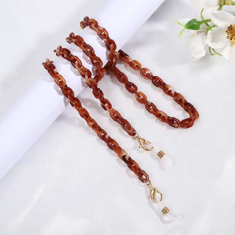 Neue Mehrfarbige Dünne Harz Acryl Sonnenbrille Kette Für Frauen Männer Brillen Ketten Lesen Eyewears Schnur Halter Neck Strap Lanyard: 007