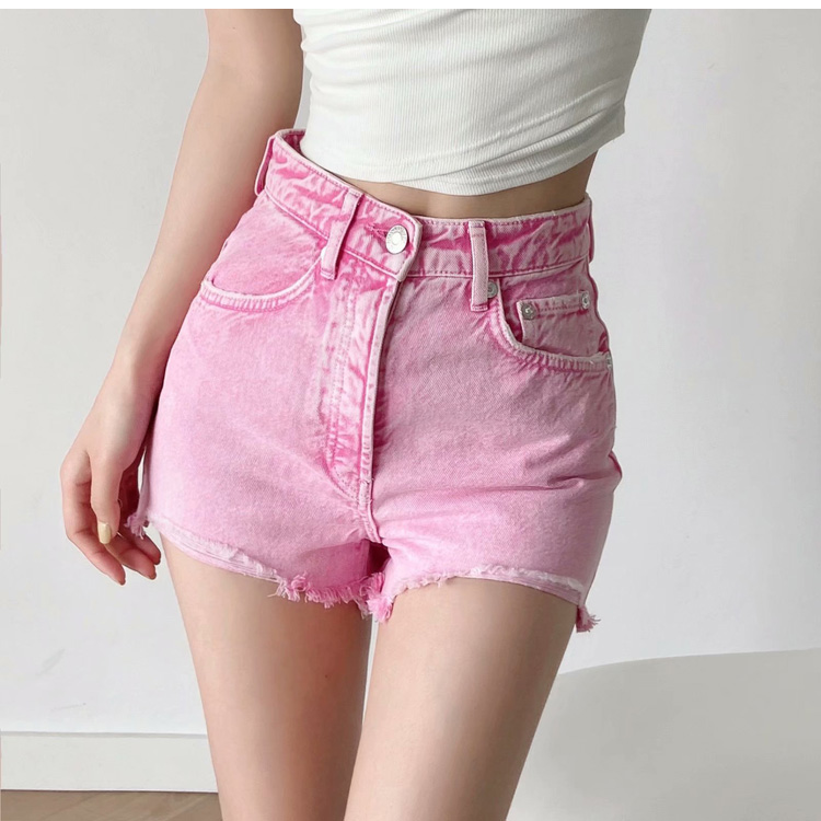 Mica Pink Rose Denim Shorts main image 1