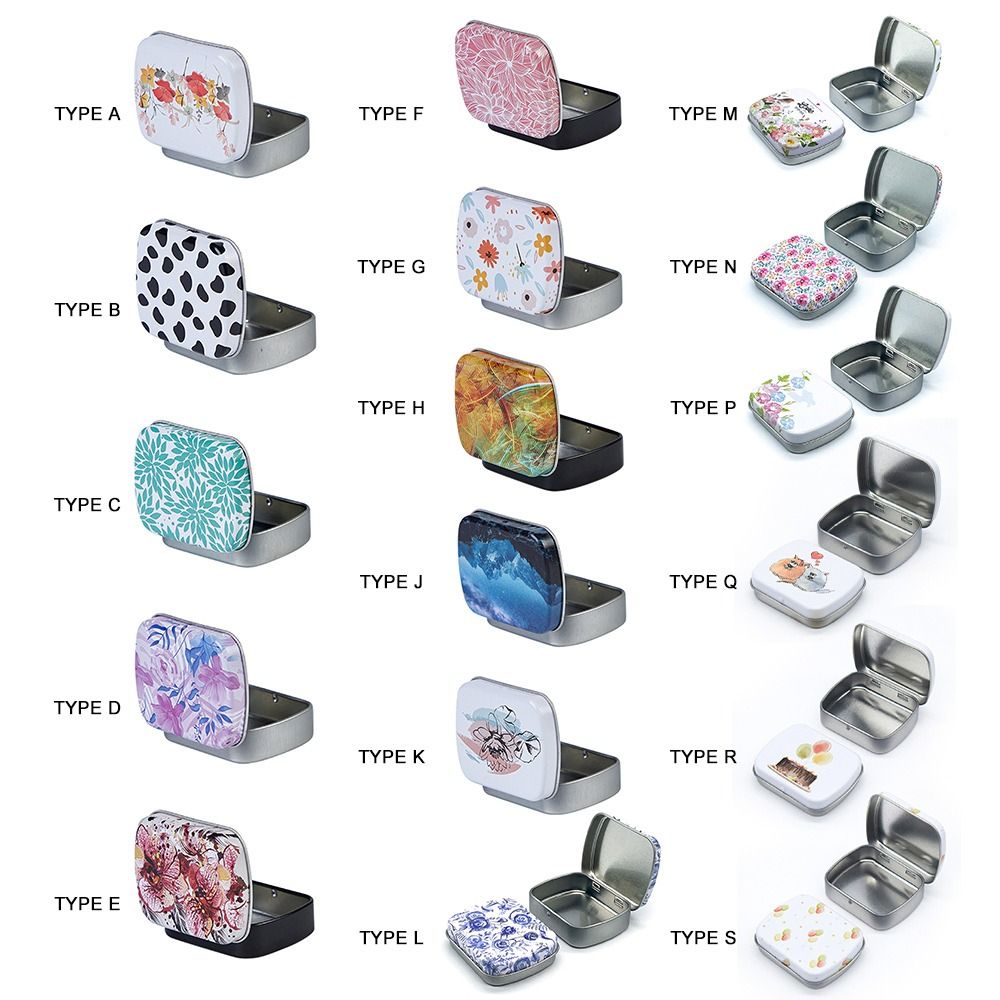 Draagbare Mini Blikken Doos Metaal Met Deksel Ijzer Kan Meerdere Stijlen Opslagcontainer Kit Thuis