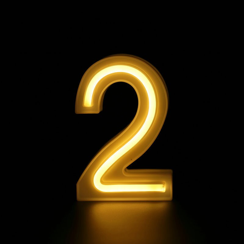 Flex Led Custom Neon Signs Number 0-9 Letter Signage Indoor Warm Light Display Light Up Signs Commercial Christmas Decorations: 2