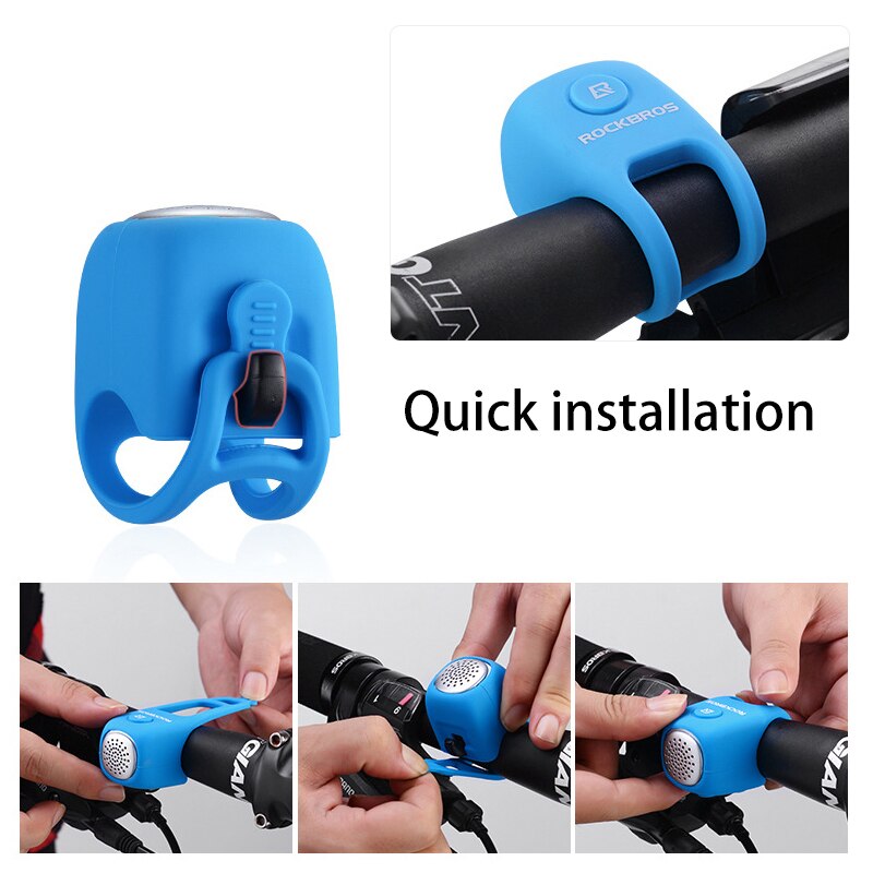 Bicicleta Eléctrica campana a prueba de lluvia MTB bicicleta de carretera de montaña manillar Gel de sílice campanas cuerno súper fuerte alarma de seguridad de bicicleta