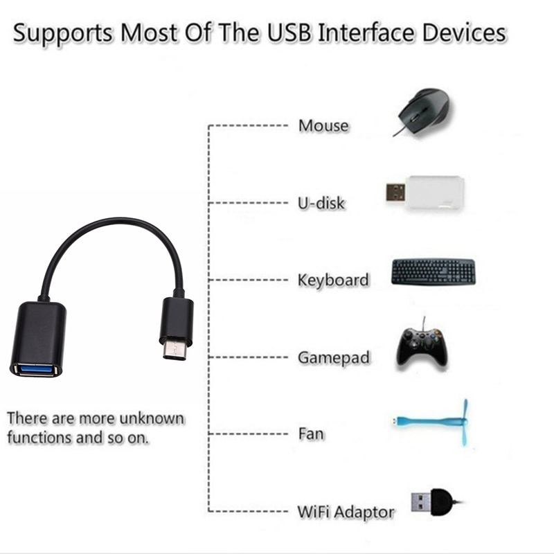 1 Pc Type-C Otg Datakabel Usb 3.1 Type-C Otg Adapter Converter Voor Android Smart Telefoon type-C Otg Data Kabel Voor Xiaomi Huawei