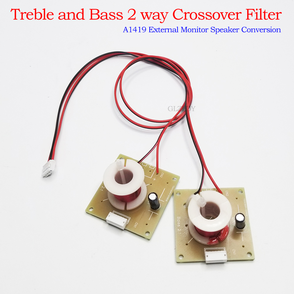 1 pair Audio Speaker Treble Bass Speaker Crossover Divider amplifier for 27" imac A1418 A1419 A2115 original Speaker Refit Kit