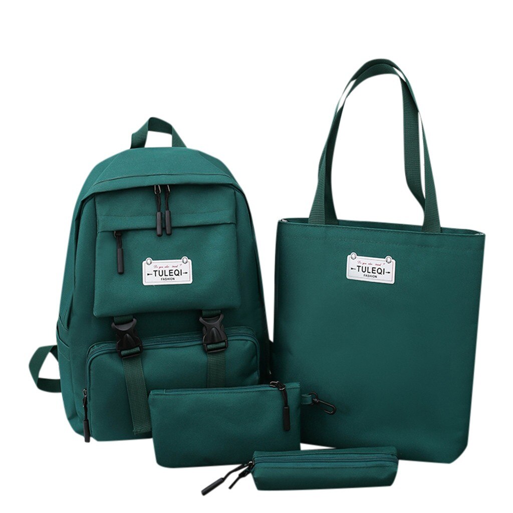 Vrouwen Rugzak Voor School Tieners Kawaii Bag Boekentas Canvas Rugzak Grote Capaciteit Vrouwelijke Rugzak Rugzak: green