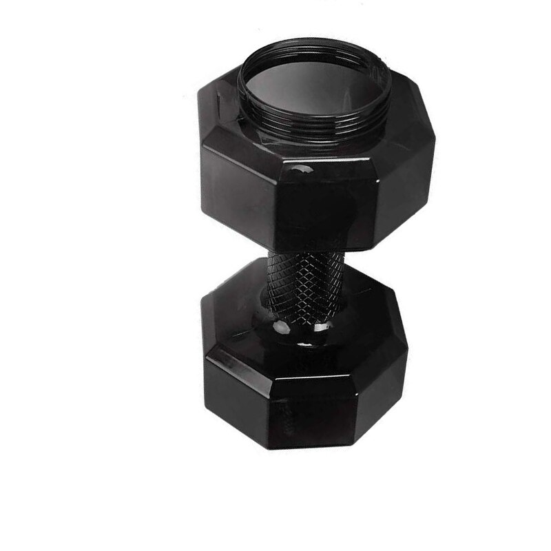 Halter thuis fitness grote waterfles halter 2.6l water halters sportschool sport fitness oefening reizen sportschool workout fitness: Zwart