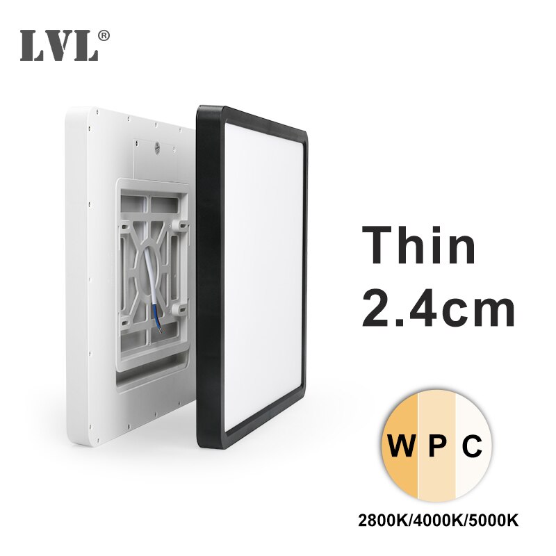 Led Square Panel Light 24W 220V 2800K 4000K 5000K For Living Kitchen Bedroom Bathroom Indoor Home Lighting Panel Lamps
