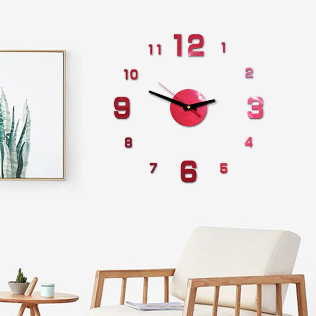 Modern Overhaast Kwarts Klokken Mode Horloges Spiegel Sticker Diy Woonkamer Decor 3d Echte Grote Muur klok