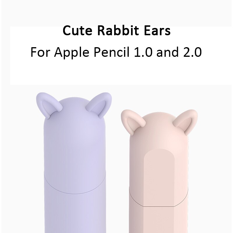 For Apple Bunny Ear Pen Case 1st And 2nd Generation White/Pink/Purple/Orange/GreenFull Coverage Ensures Excellent Protection