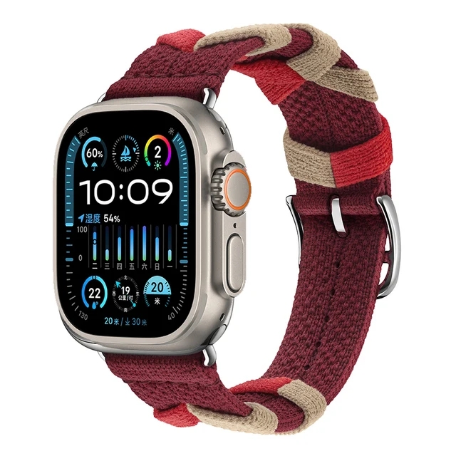 Bridon Strap for Apple Watch Series10 9 8 SE 7 6 Band 46mm 42mm 44mm 40mm 45mm 41mm 38mm Loop Nylon Bracelet IWatch Ultra 2 49mm: Blue Pink / 12mm