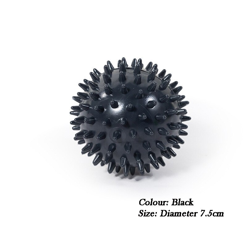 Yoga Fascia Grip Ball Foot Arm Waist Massage Relieve Stress Acupoint Pvc Hedgehog Balls Bodybuilding Whole Body Massage Unisex: black1