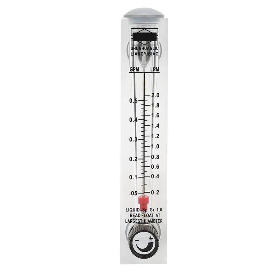Vloeibare Flowmeter 0.1-0.5GPM Knop Panel Type Vloeibare Flowmeter Flow Meter Meting ZG1/4 "Flowmeter LZM-15T