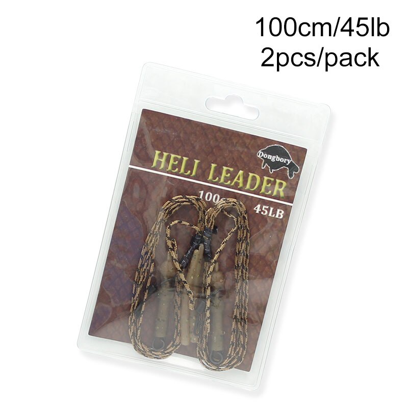 100cm Carp Fishing Ready Made Carp Rigs Braided Leadcore Fishing Line Carp Tackle Set With Swivels Rig For Fishing Equipment