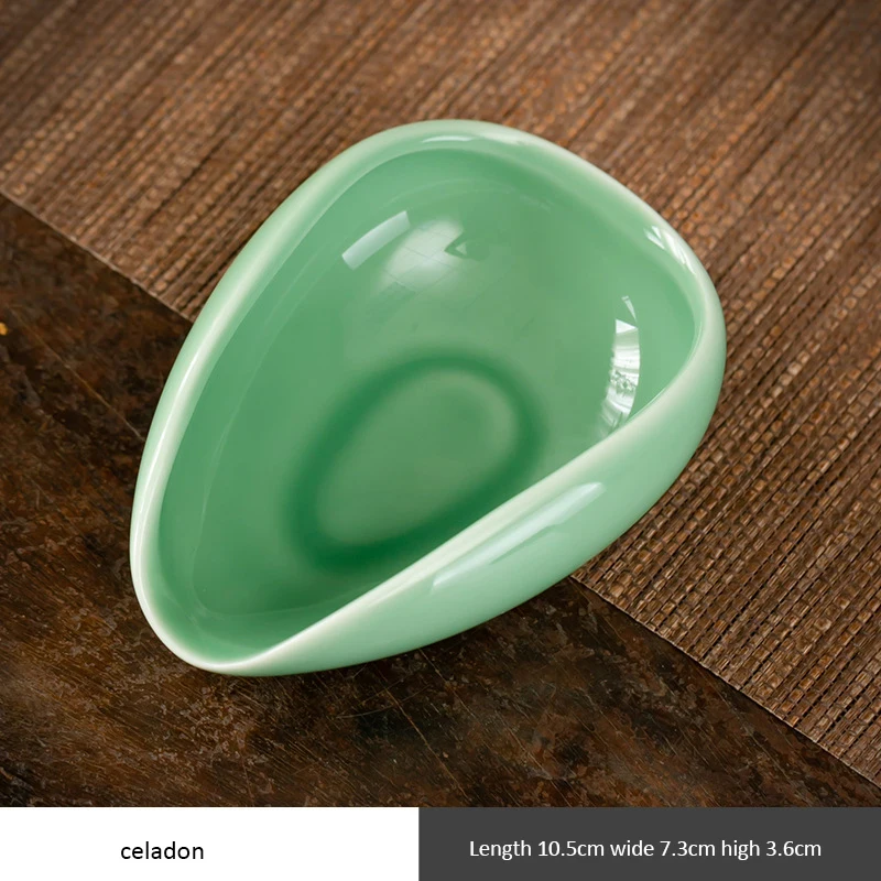 Plateau à mesurer les grains de café, plat à grains en céramique, tasse à mesurer en céramique pour poudre de café, accessoires pour café et thé pour la maison et le Restaurant: Gris foncé