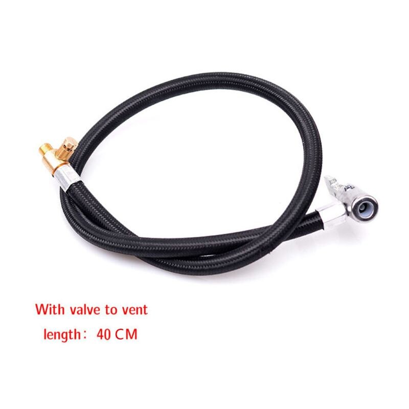 40cm/100cm auto fiets opblaasbare verlengbuis luchtklem inflator pomp ventiel clip klem adapter verbindingsbuis auto compressor band: Ontluchtingsventiel -40cm