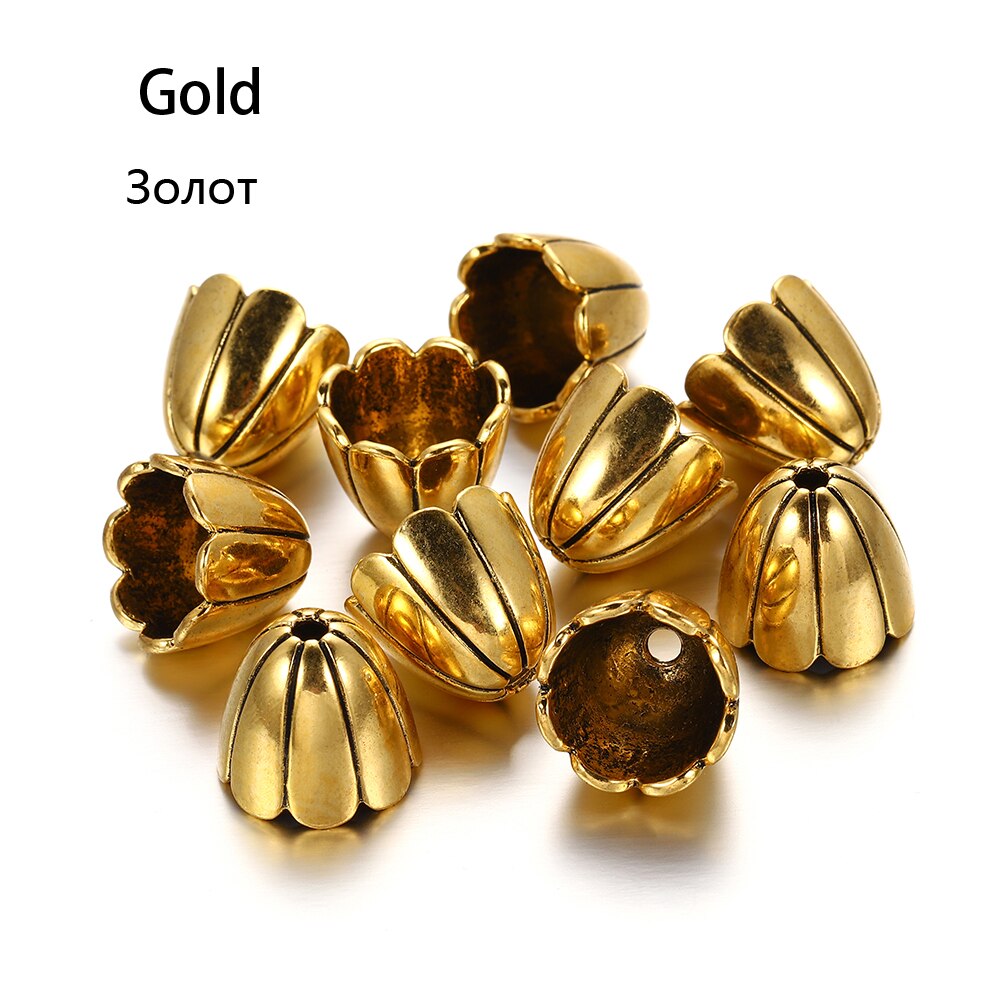2 sztuk/partia Alloy starożytny złoty różne kształty kwiat koraliki czapki zaślepka złącza dla DIY kolczyki tworzenia biżuterii Accessroies: Ancient Gold 2