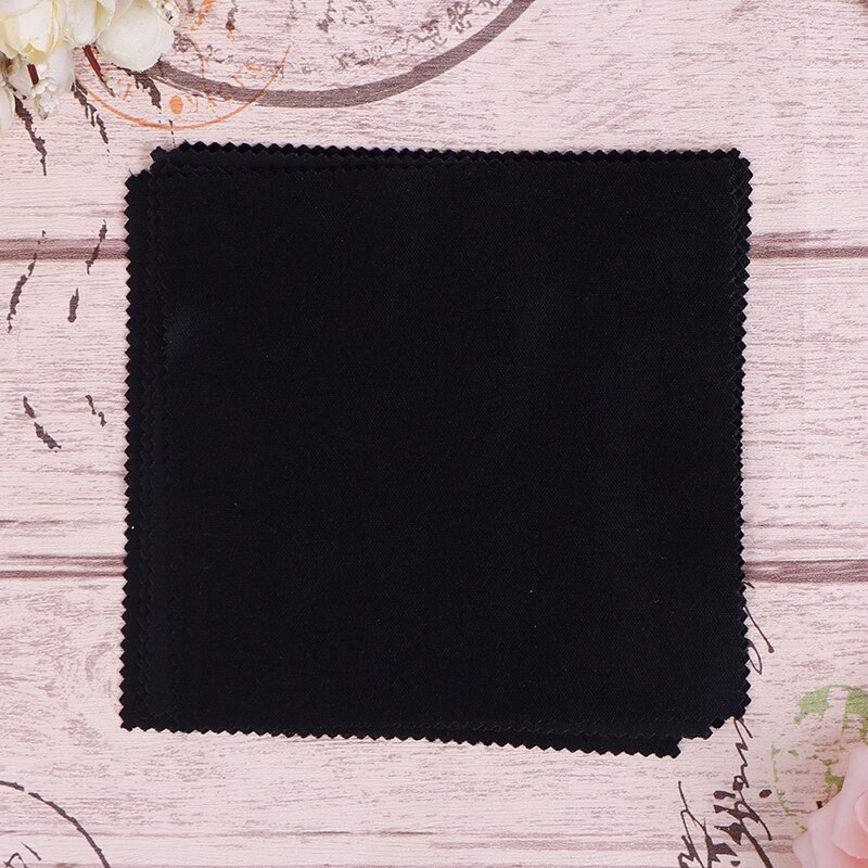 Colorful 10pcs Glasses Cleaning Cloth Lens Cloth Wipes For Home Clean Fabric 14*14cm: Black