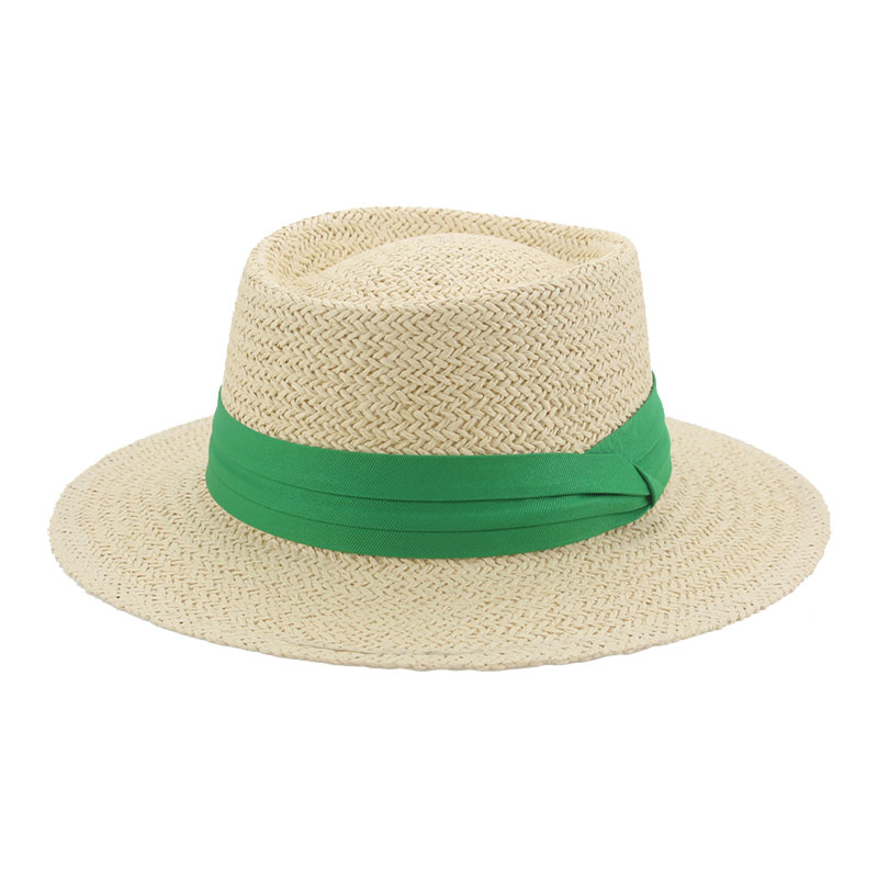 Zomer Vrouwen Hoeden Brede Rand Ronde Top Riem Band Stro Zon Hoeden Kaki Zwarte Zon Bescherming Casual Outdoor Strand Stro zon Hoeden: 5