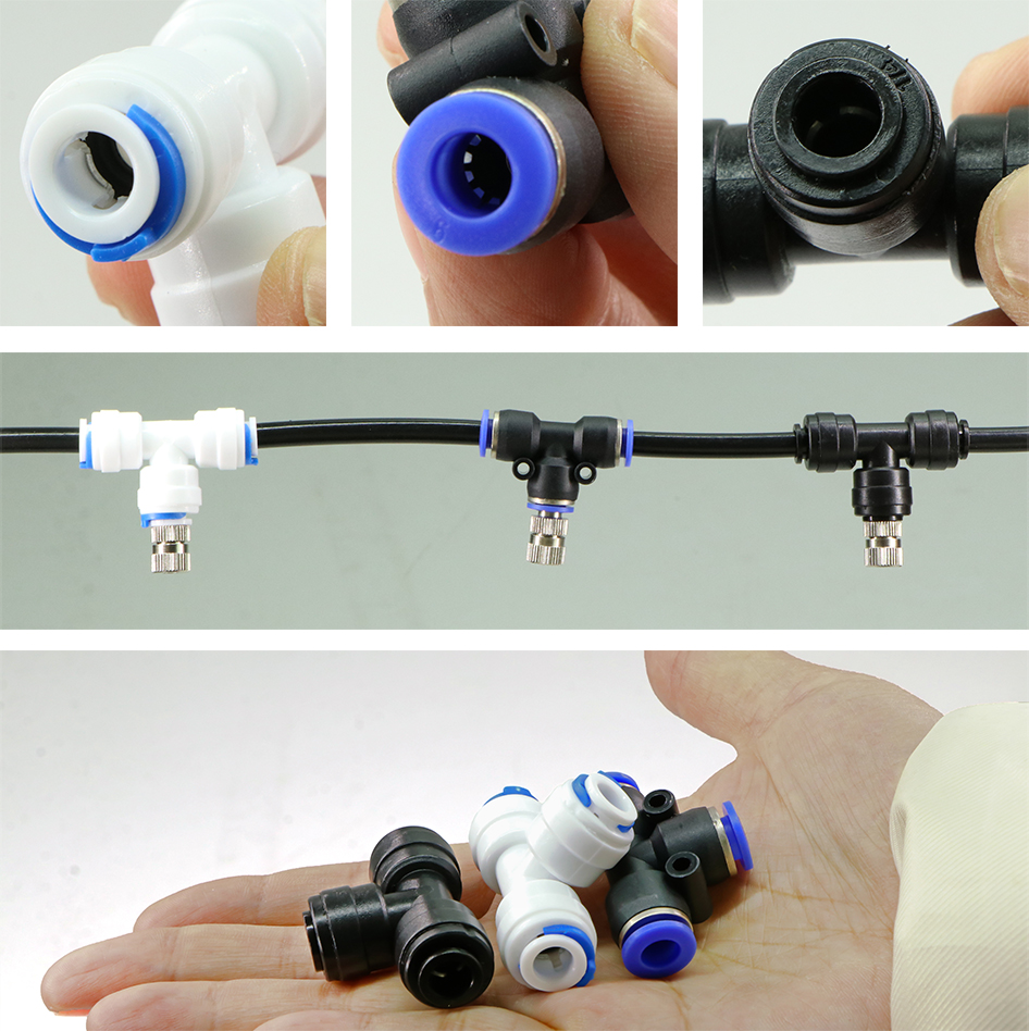 0,15–0,8 mm Niederdruck-Nebeldüsen, 6 mm Stecker, feine Zerstäubung, Sprühgerät, Gartenbewässerung, Befeuchtung, Kühlsystem