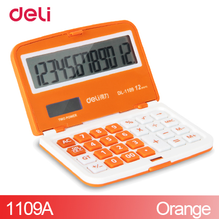 Deli solar mini pocket calculator voor school kantoor berekenen supply leuke opvouwbare rekenmachine multifunctionele