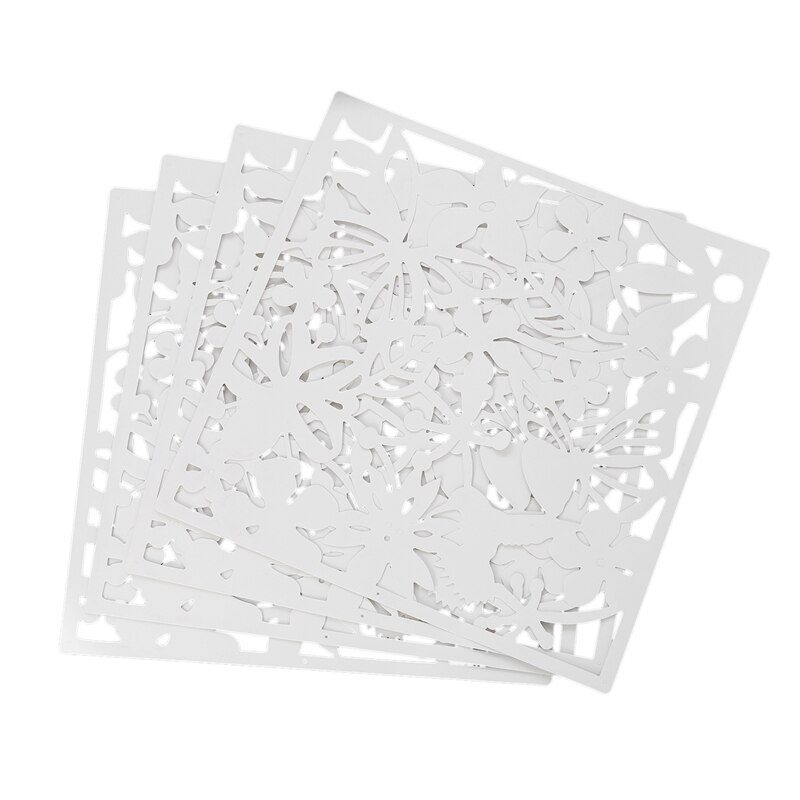 4 Pieces Screen for Living Room Hanging Screen Curtain of Room in Polyethylene Partition of Room White 40 x 40cm