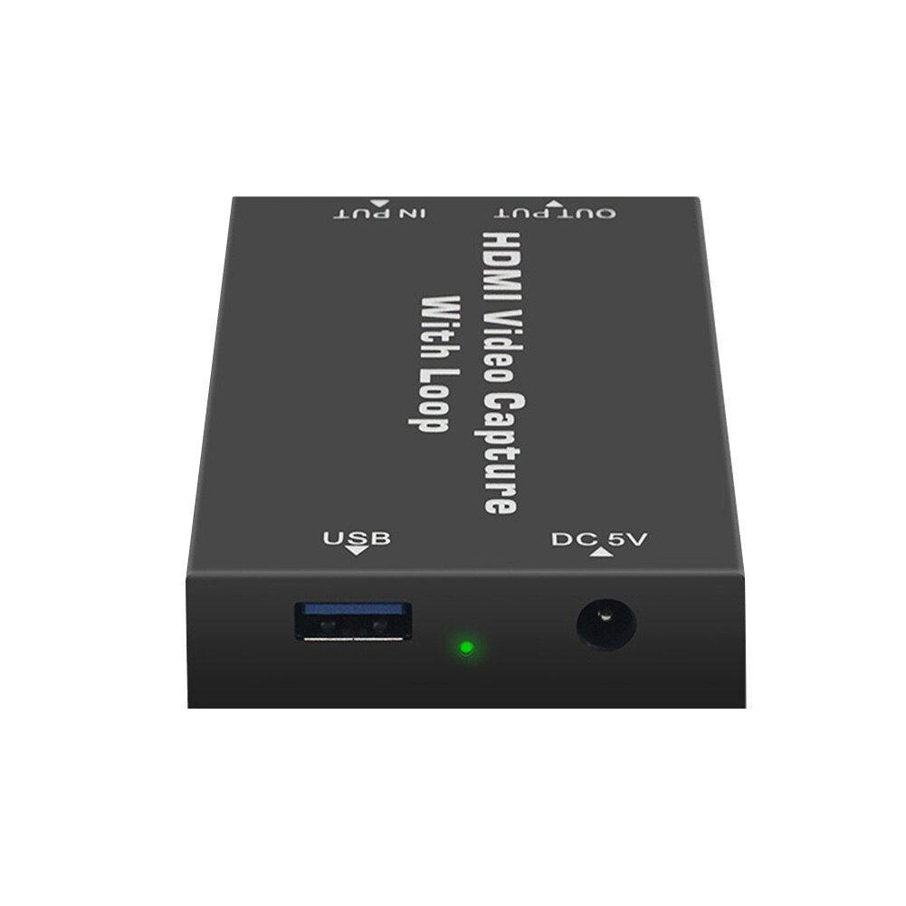 4K HD Computer Components for Loop Output Game Live Audio Grabber Teaching Video Card Universal Metal Recording Box