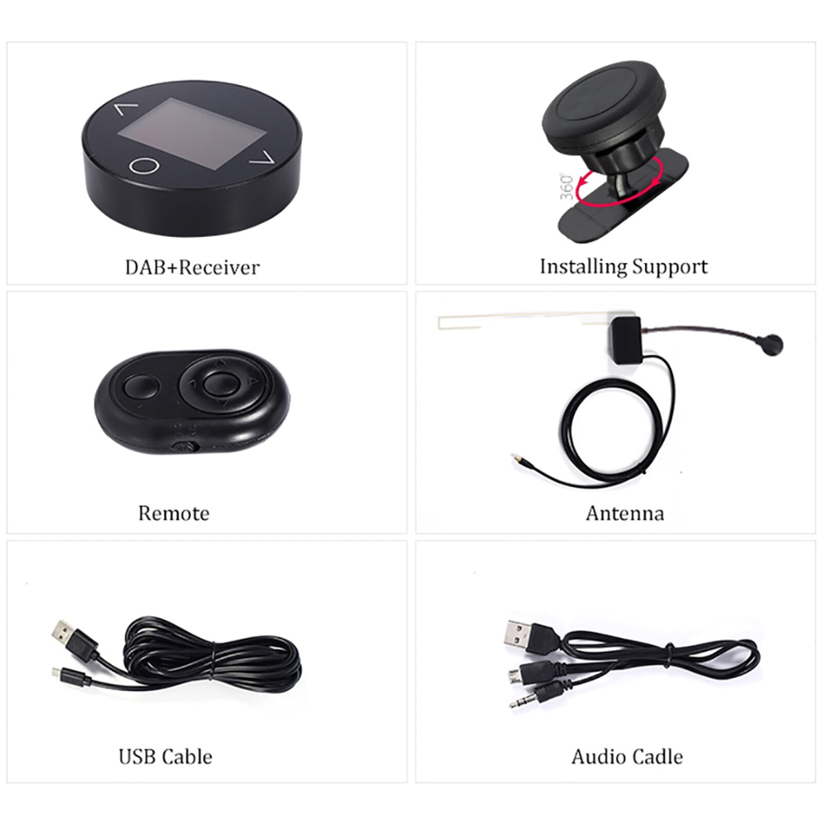 TiOODRE Portable Audio Broadcast Car Digital Audio Broadcast Receiver DAB DAB+ FM Box Radio Receiver Remote Controlling Adapter