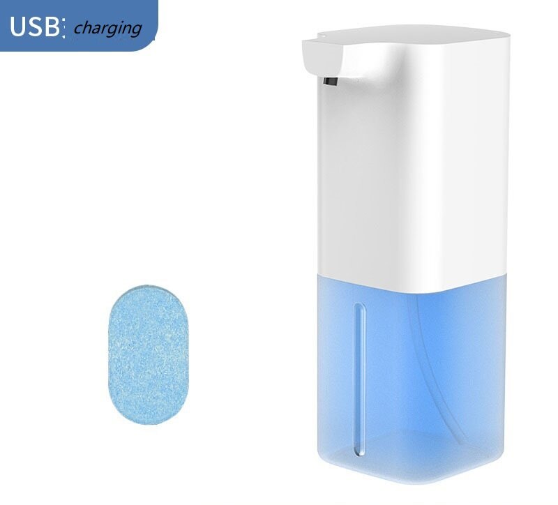 Hjem hotel smart sensor sæbedispenser antibakteriel håndrensning automatisk induktion skum håndvask usb opladning: Blå