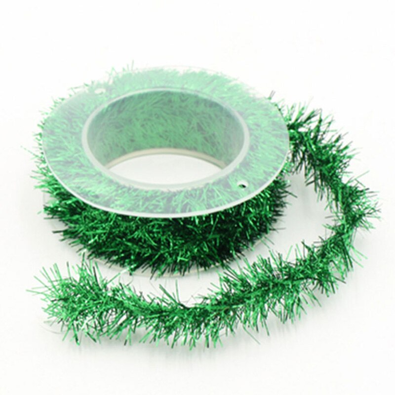 Cinta de alambre de Metal para decoración navideña, listón de imitación de alambre de Color, a cuadros, para Celebración de árbol de Navidad, 3 m/rollo