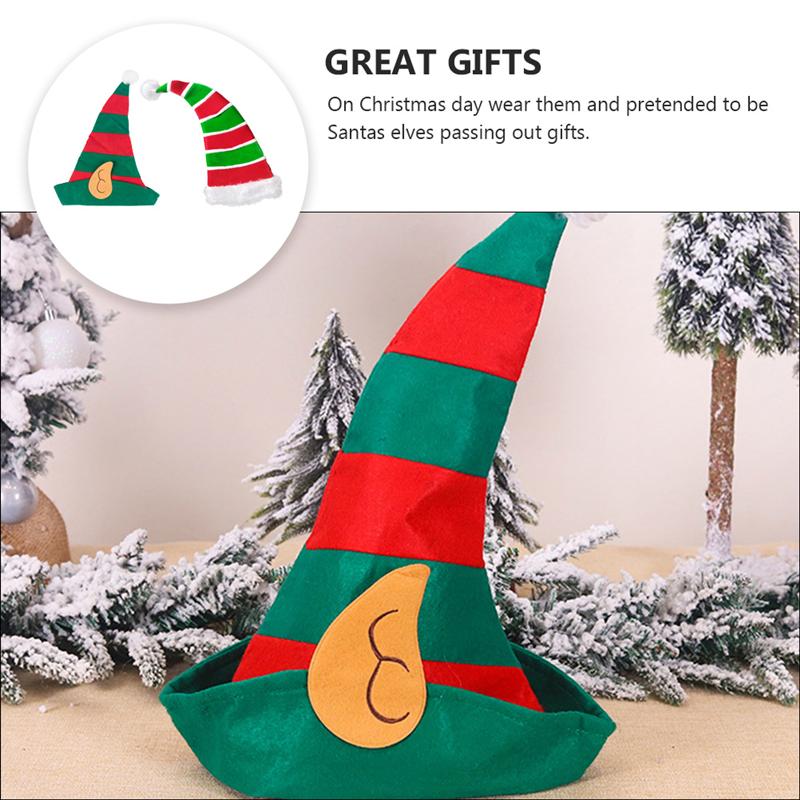 2pcs Christmas Elf Hats Funny Christmas Hats for Adults Christmas Party Hats
