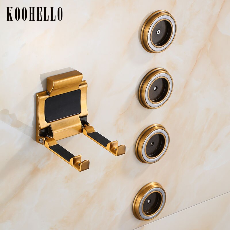 Antieke Föhn Houder Badkamer Planken Muurbevestiging Magazijnstelling Zwart Badkamer Plank Voor Dyson Supersonic Föhn Houder