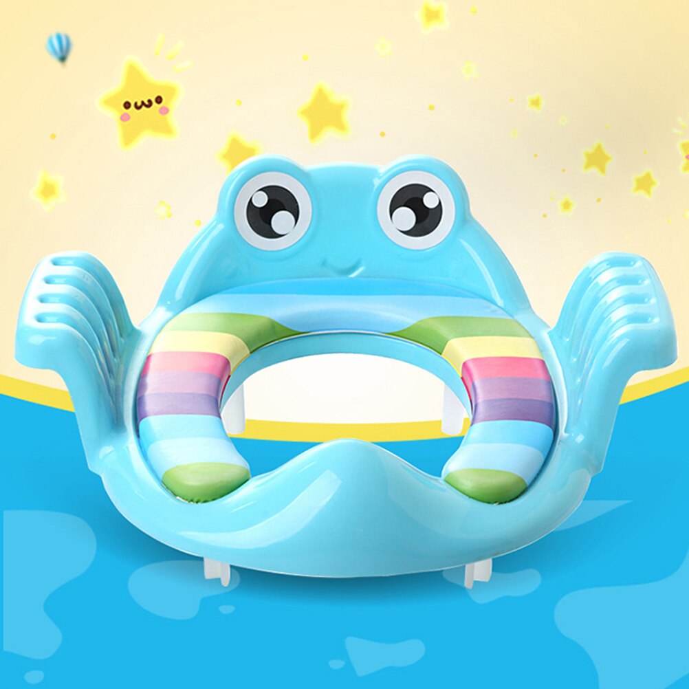 Portable Baby Potty Trainer Non-slip Toilet Training Seat Handles Children Auxiliary Toilet Seat Infant Children Pee Trainer