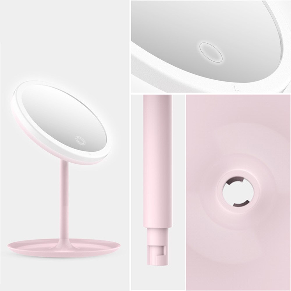 Led Makeup Mirror Touch Screen Illuminated Makeup Vanity Table Lamp 360 Rotation Cosmetic Mirror for Table Countertop Cosmetics