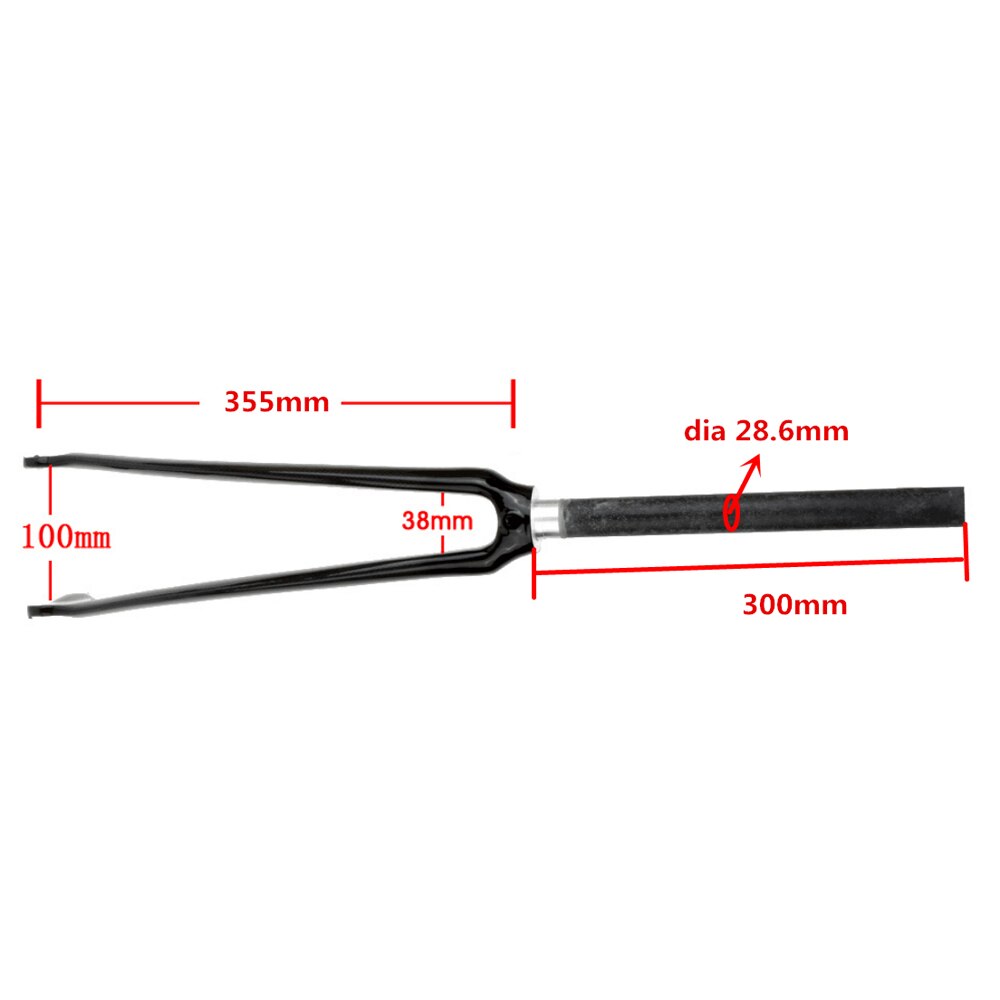 Carbon Fiber Ultralight Road Bike Front Fork Fixed Gear Bicycle Front Fork for Disc Brake/V-brake 28.6mm 700C 1-1/8