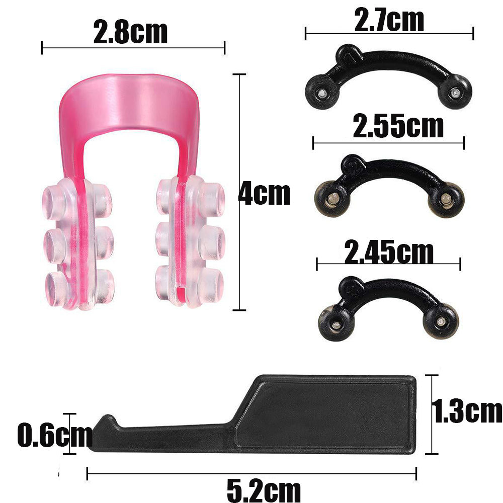 6 Stks/set Beauty Neus Omhoog Lifting Bridge Shaper Massage Tool Neus Curler Nariz Shaping Clip Clipper Corrector Vrouwen Meisje Stimulator